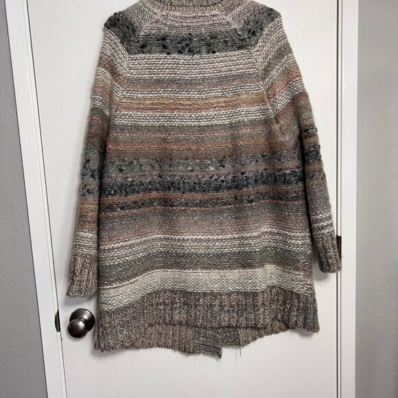 Free People Starlight Shadow Poncho Cardigan Women's Size Medium Oversized - Picture 9 of 10